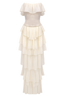 Koper Corseted Chiffon Maxi Dress Two-Piece Set