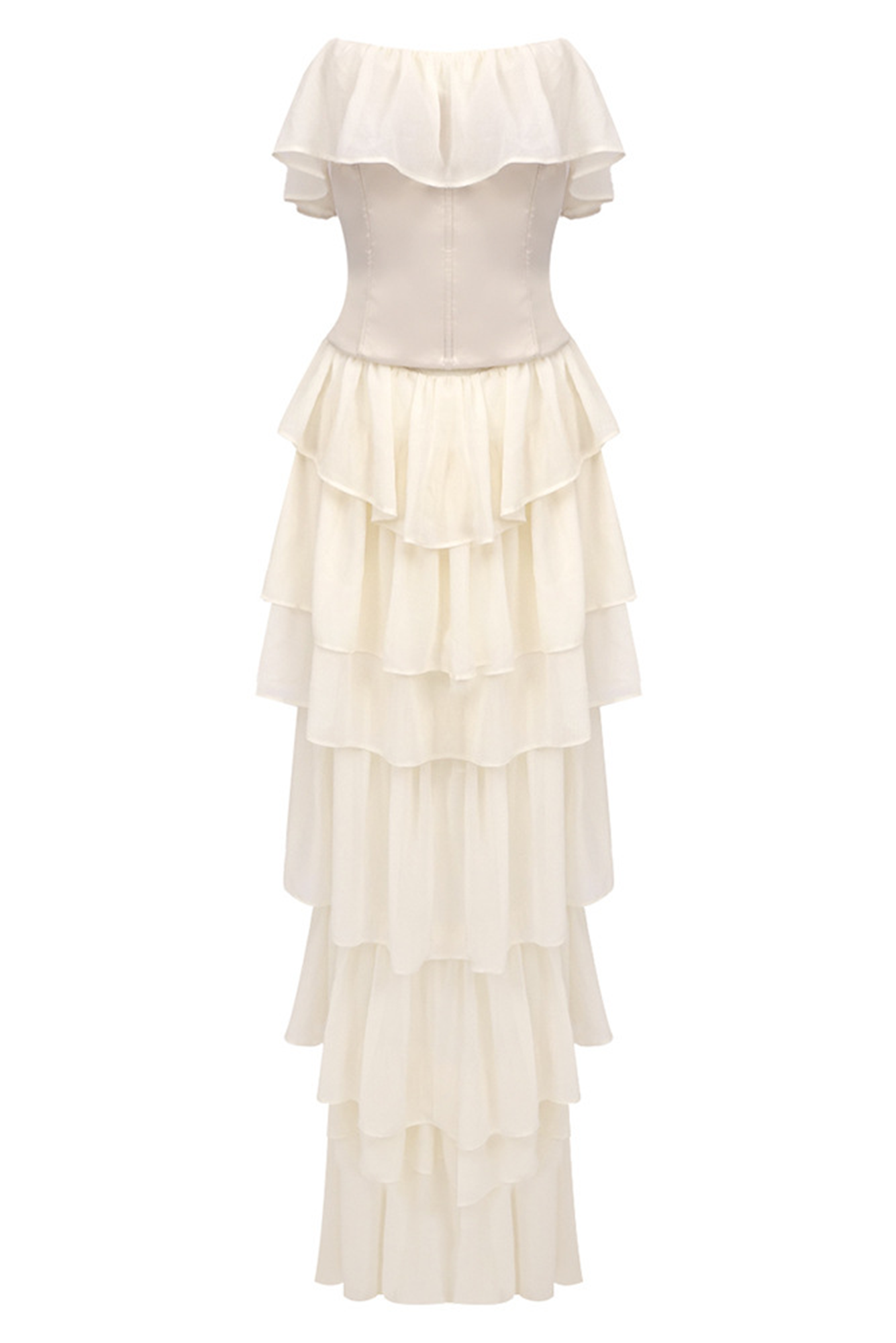 Koper Corseted Chiffon Maxi Dress Two-Piece Set