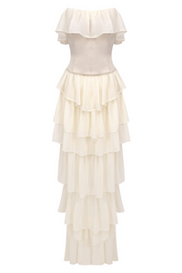 Koper Corseted Chiffon Maxi Dress Two-Piece Set