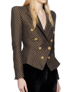 Mercer Monogram Blazer In Brown