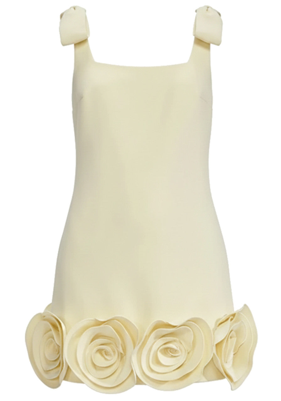 Integron Floral Hem Mini Dress In Yellow