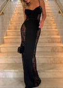 Exodia Spaghetti Lace Maxi Dress