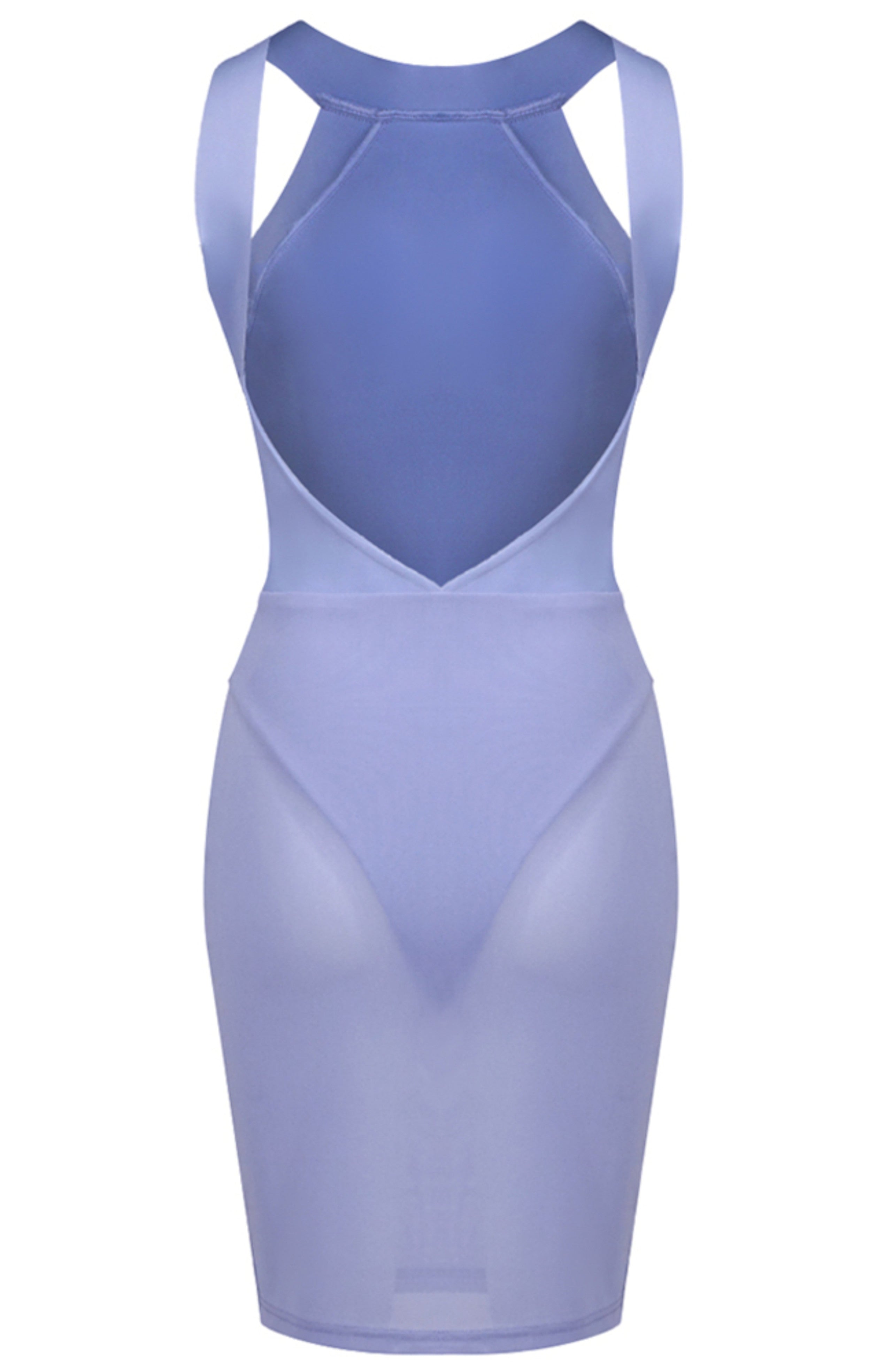 Faeldrin Halter Backless Bandage Midi Dress In Lavender – Night Novas