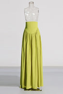Sweetie Corp Top Corset Skirt Set In Lime