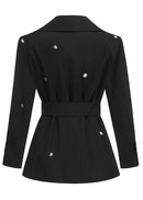 Kacia Long Sleeve Crystal Belt Mini Dress