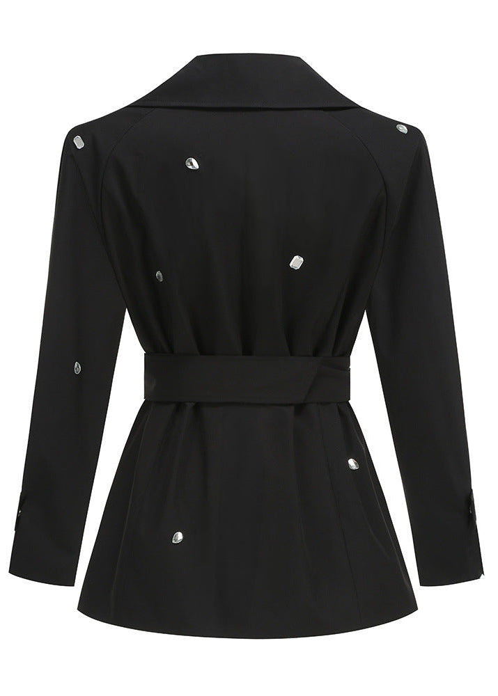 Kacia Long Sleeve Crystal Belt Mini Dress