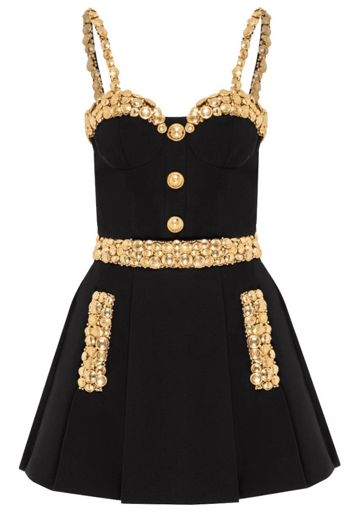 Behnam Embellished A Line Mini Dress