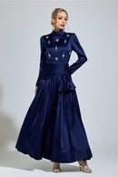 Lennardix Blue Diamond Long Sleeve Dress