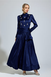 Lennardix Blue Diamond Long Sleeve Dress
