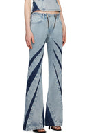 Whitni Patchwork Zip Denim Pants