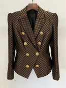 Mercer Monogram Blazer In Brown