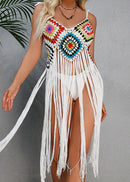 Irving Spaghetti Fringe Knitted Cover Up Dress