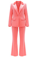 Innervor Velvet Suit In Coral Pink