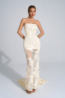 Havelock Floral Maxi Dress In Apricot