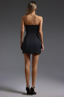 Wrythas Sleeveless Diamond Tassels Mini Dress In Black