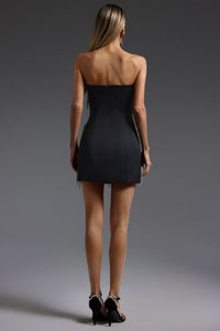 Wrythas Sleeveless Diamond Tassels Mini Dress In Black