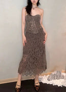 Osanya Strapless Lace Skirt Set