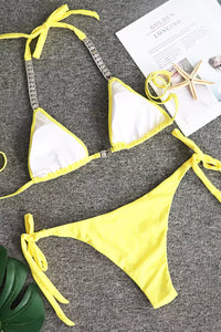 Bhavna Diamond Bikini In Yellow