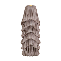 Hylrek Strapless Tiered Maxi Dress In Grey