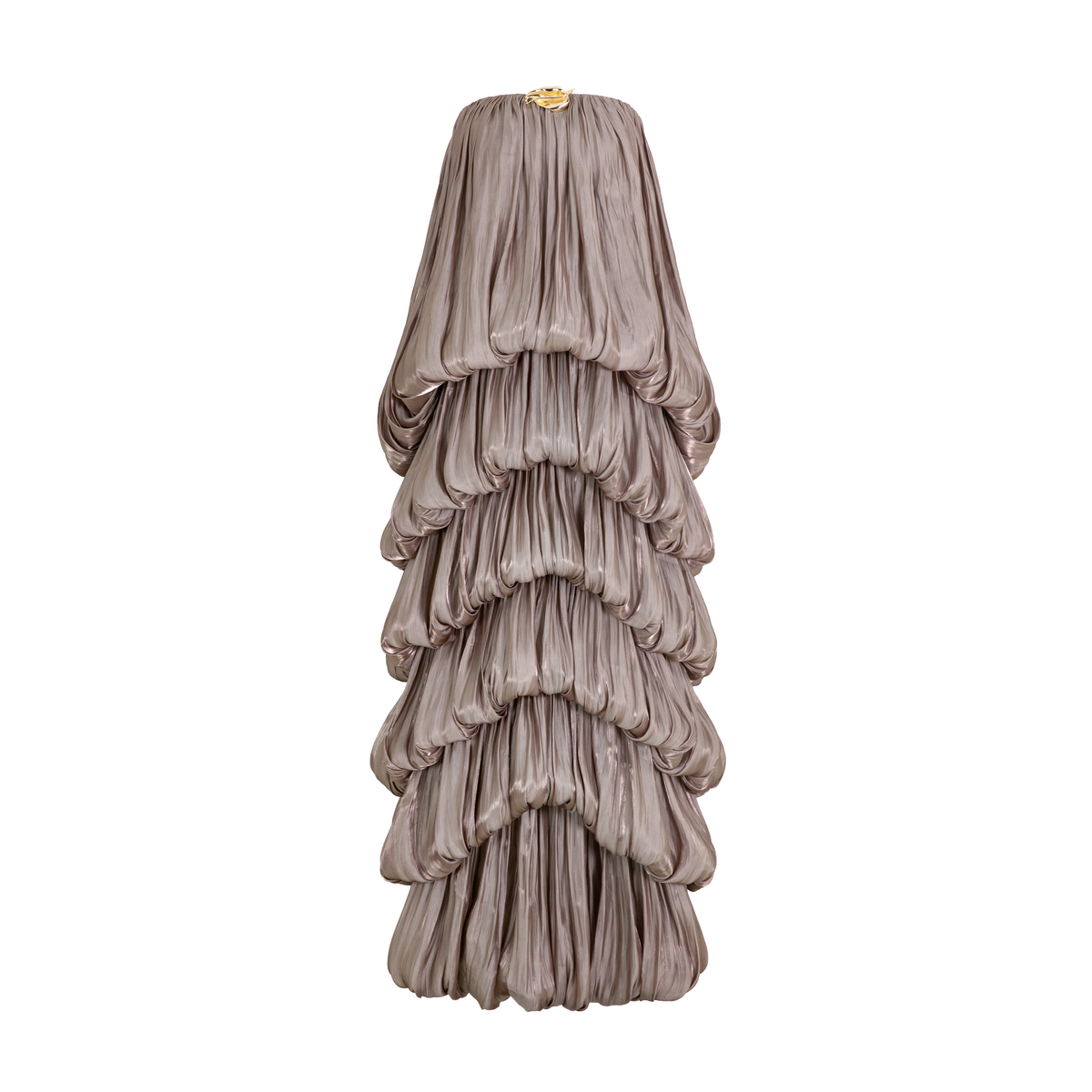 Hylrek Strapless Tiered Maxi Dress In Grey