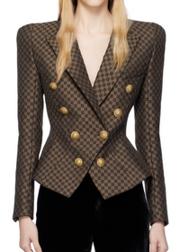 Mercer Monogram Blazer In Brown
