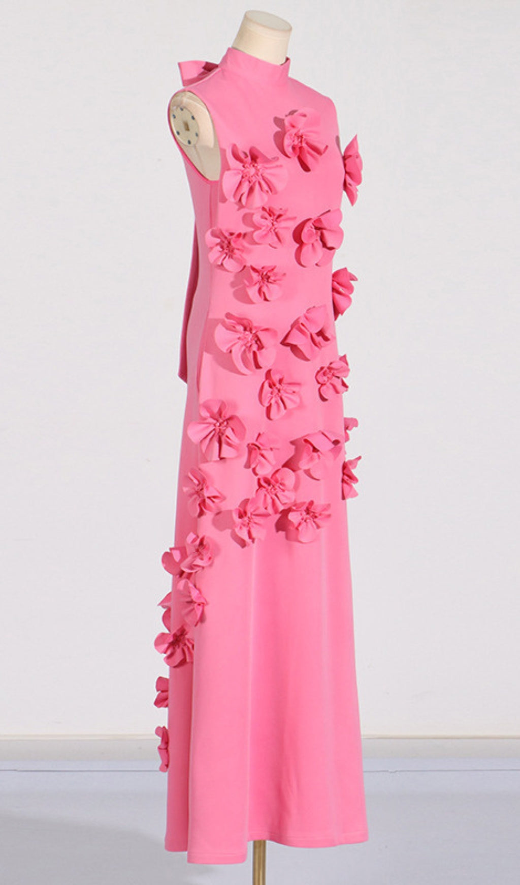 Hank Flower Embellished Maxi Dress In Pink