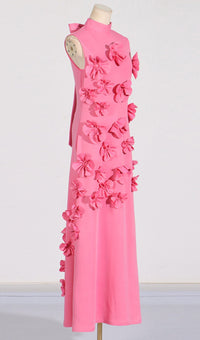 Hank Flower Embellished Maxi Dress In Pink