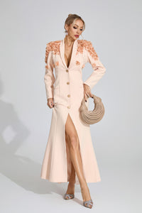 Jelia Long Sleeve Flower Maxi Dress