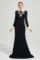 Orvandel Tie Crystal Embellished Maxi Dress