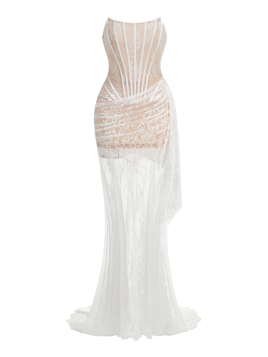 Shiva Strapless Lace Corset Dress Set
