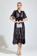 Gaviron Black Lace V-Neck Dress
