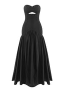 Allayna Strapless Ball Maxi Dress In Black