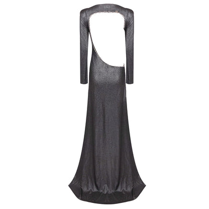 Saorla Cutout Backless Maxi Dress In Black