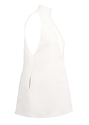 Faelyra Halter Cut Out Detail A Line Mini Dress In White