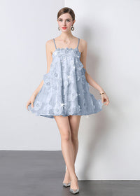 Manon Crystal-Embellished Floral Mini Dress