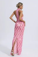 Cate Pink Diamond Maxi Dress