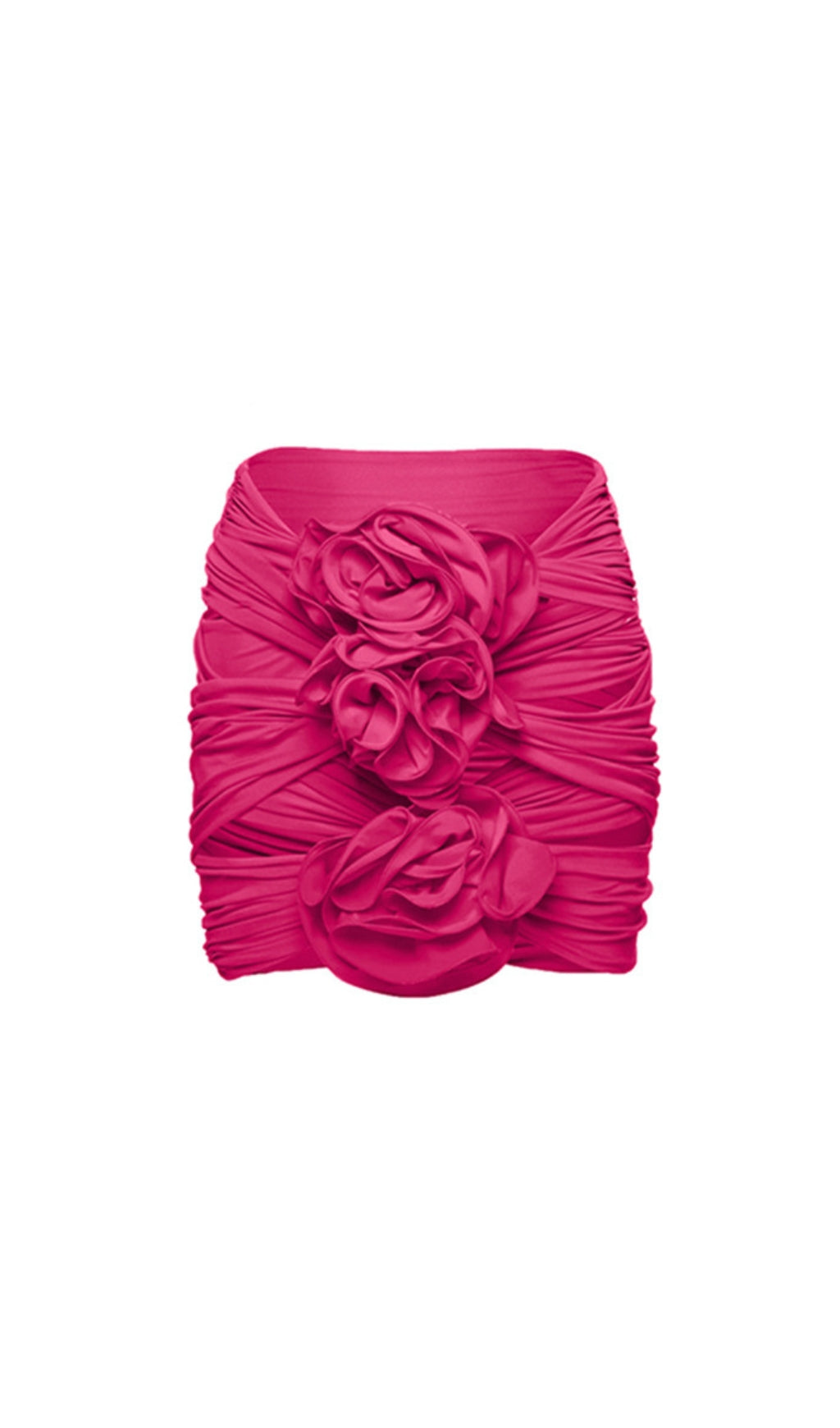 Aizen 3d Flower One Piece Swimsuit And Skirt In Pink