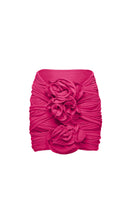 Aizen 3d Flower One Piece Swimsuit And Skirt In Pink