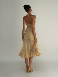 Coralis Embroidered Sequin Top And Ruffled Skirt Two-piece Set