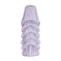 Hylrek Strapless Tiered Maxi Dress In Lilac