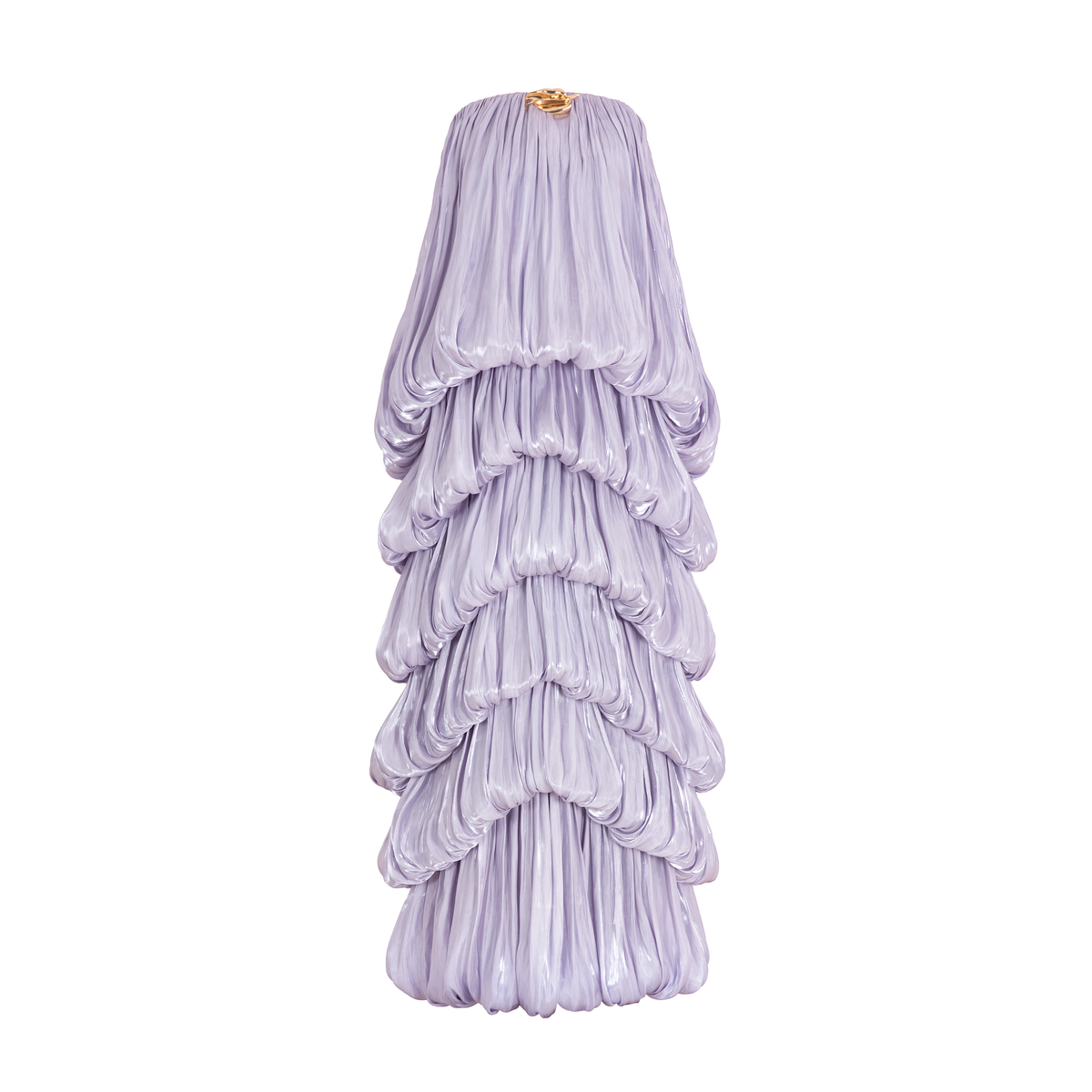 Hylrek Strapless Tiered Maxi Dress In Lilac