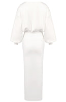 Ilyria Long Sleeve Maxi Dress In White