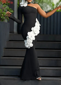 Revelin One Sleeve Floral Maxi Dress