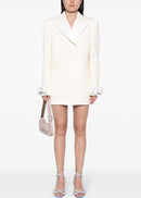 Finnr Bow Detail Blazer Dress In White