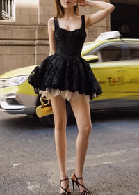 Alysha Sequin Floral Skater Mini Dress