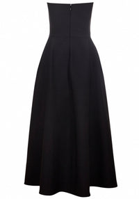 Brynthos Strapless Crystal Design A Line Maxi Dress In Black