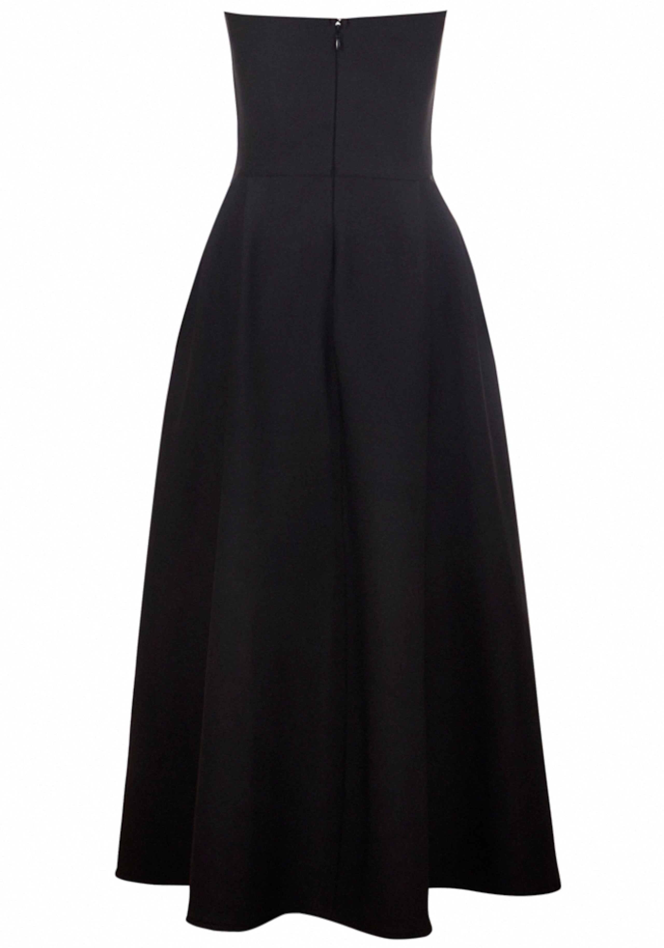 Brynthos Strapless Crystal Design A Line Maxi Dress In Black