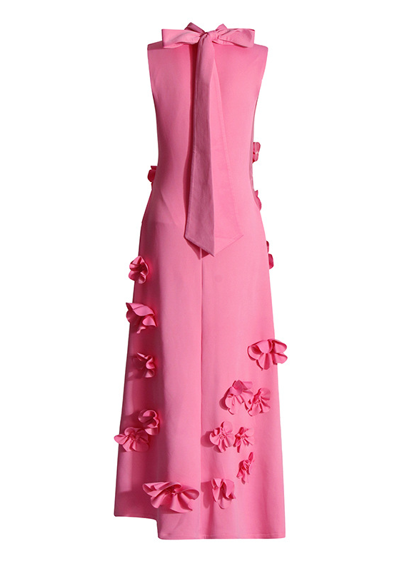 Hank Flower Embellished Maxi Dress In Pink