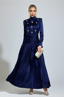 Lennardix Blue Diamond Long Sleeve Dress
