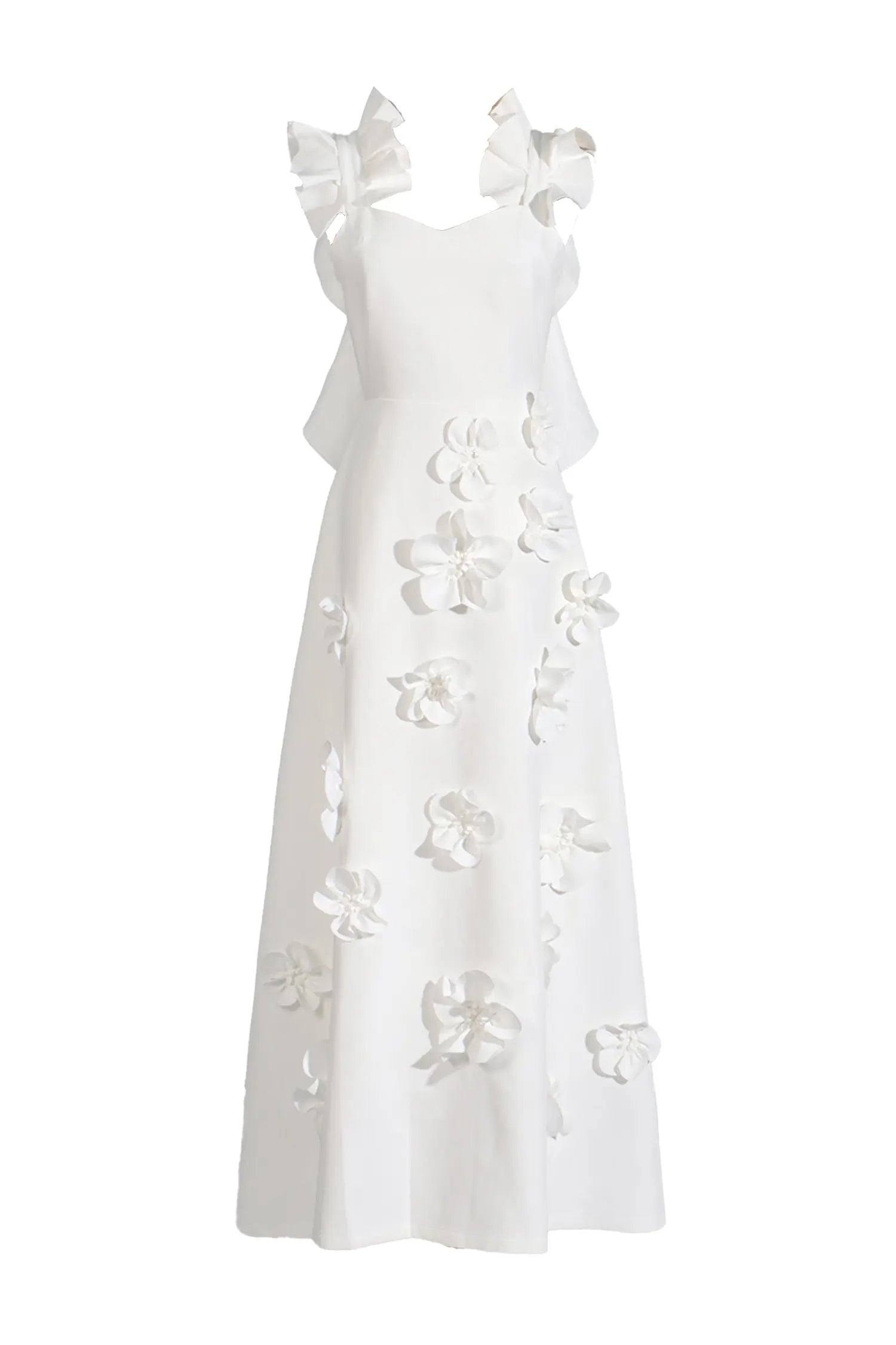 Pavati Flower Slip Dress In White